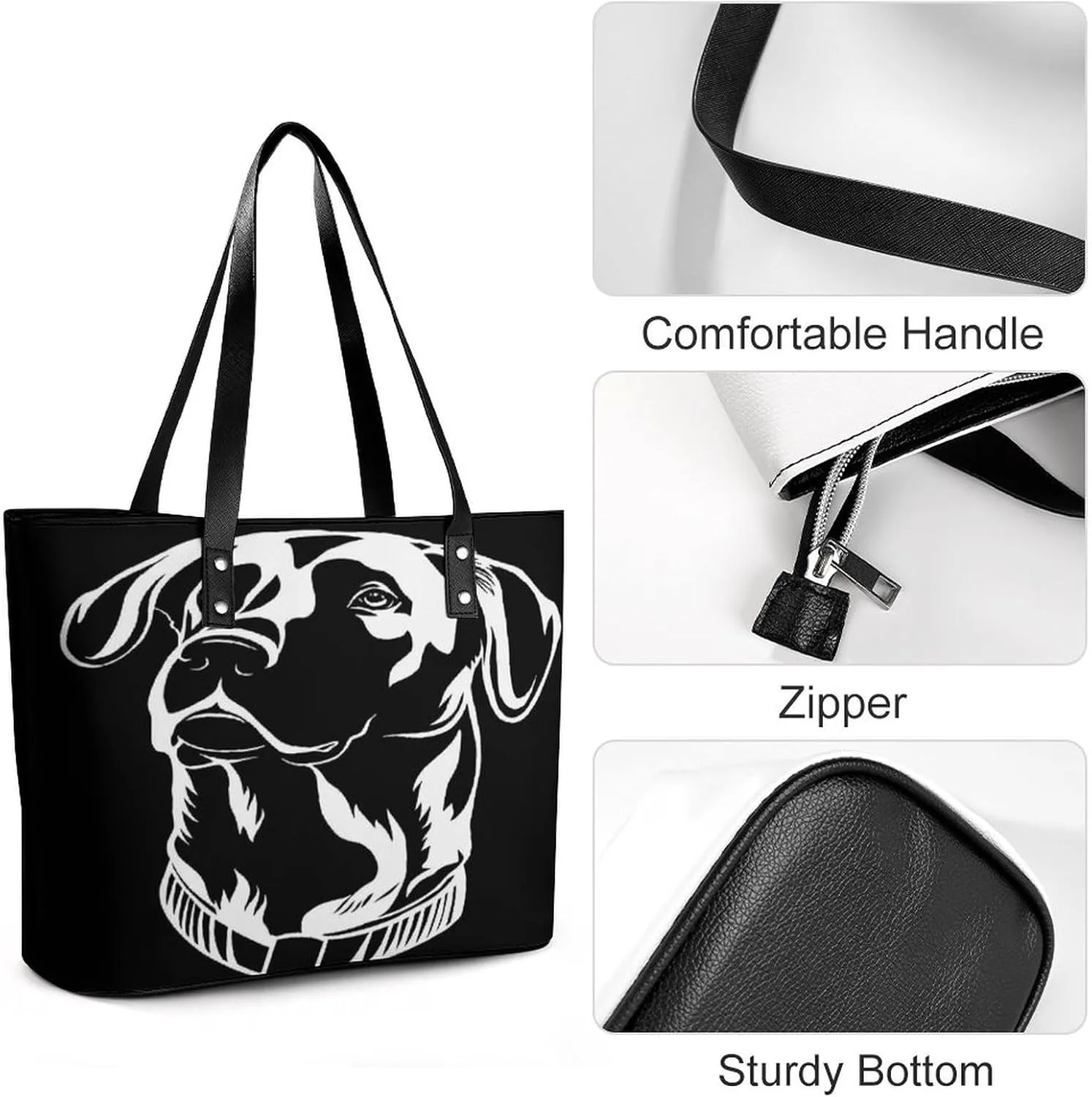 Map Kawaii Hobo Handbags With Zipper Large Capacity Satchel Tote Bag Shoulder Bag