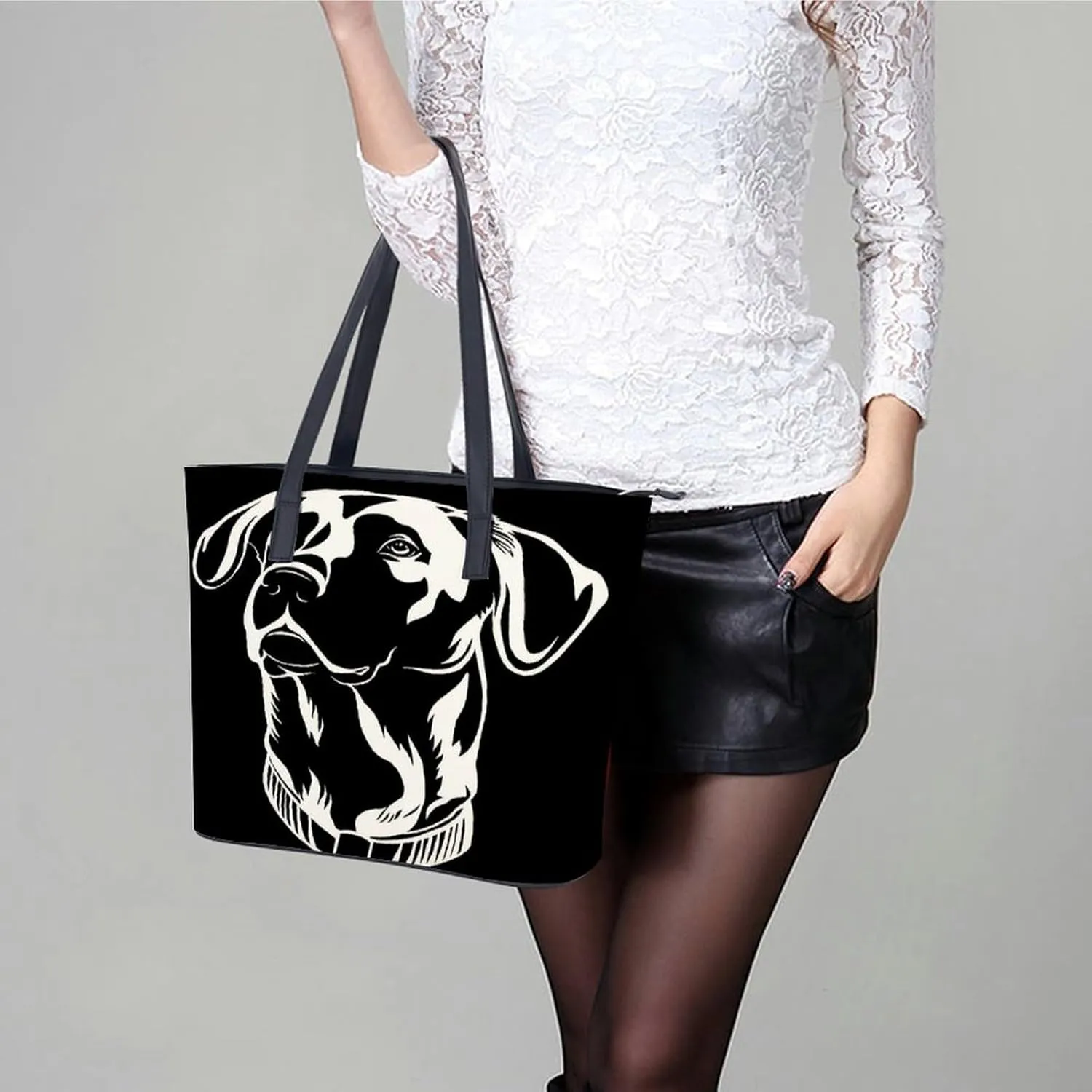 Map Kawaii Hobo Handbags With Zipper Large Capacity Satchel Tote Bag Shoulder Bag