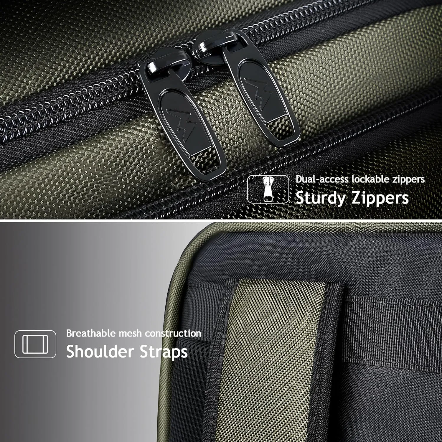 MATEIN Carry on Backpack, Extra Large 40L Travel Laptop Backpack Airplane Approved Weekender Bag for 17 Inch Computer, Water Resistant Overnight Luggage Daypack Business Anti-Theft Travel Bag, Green