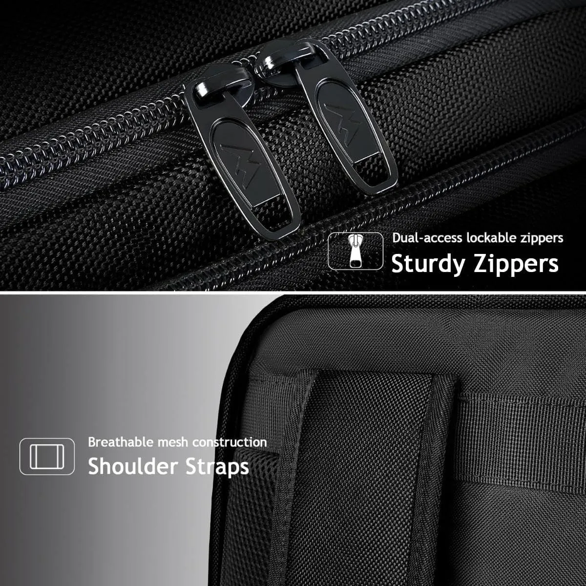 MATEIN Extra Large 45L Travel Laptop Backpack, Airline Approved Carry on Backpack with USB Port & Shoe Compartment, Water Resistant Luggage College Overnight Weekender Travel Bag Fit 18" Laptop, Black
