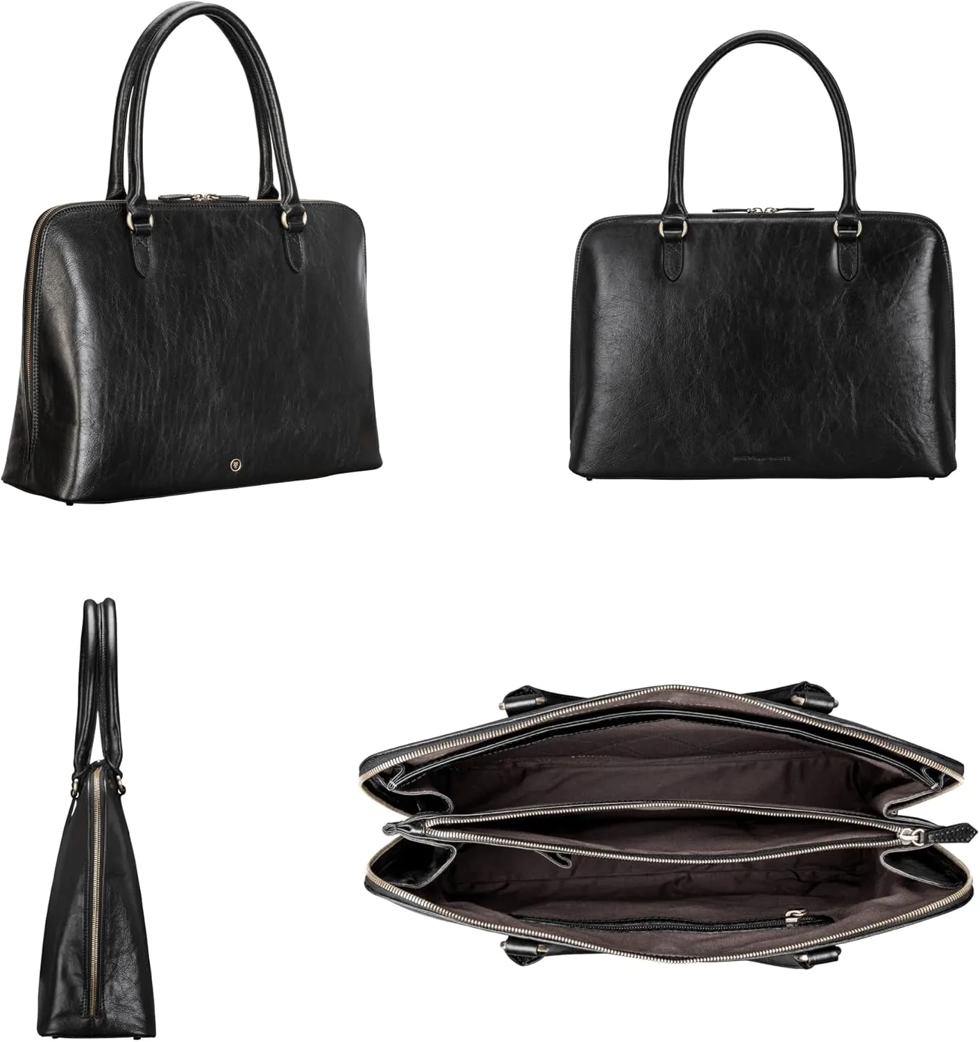 Maxwell Scott - Womens Luxury Leather Shoulder Business Briefcase Bag Purse - Handmade from Full Grain Hides - The Fiorella