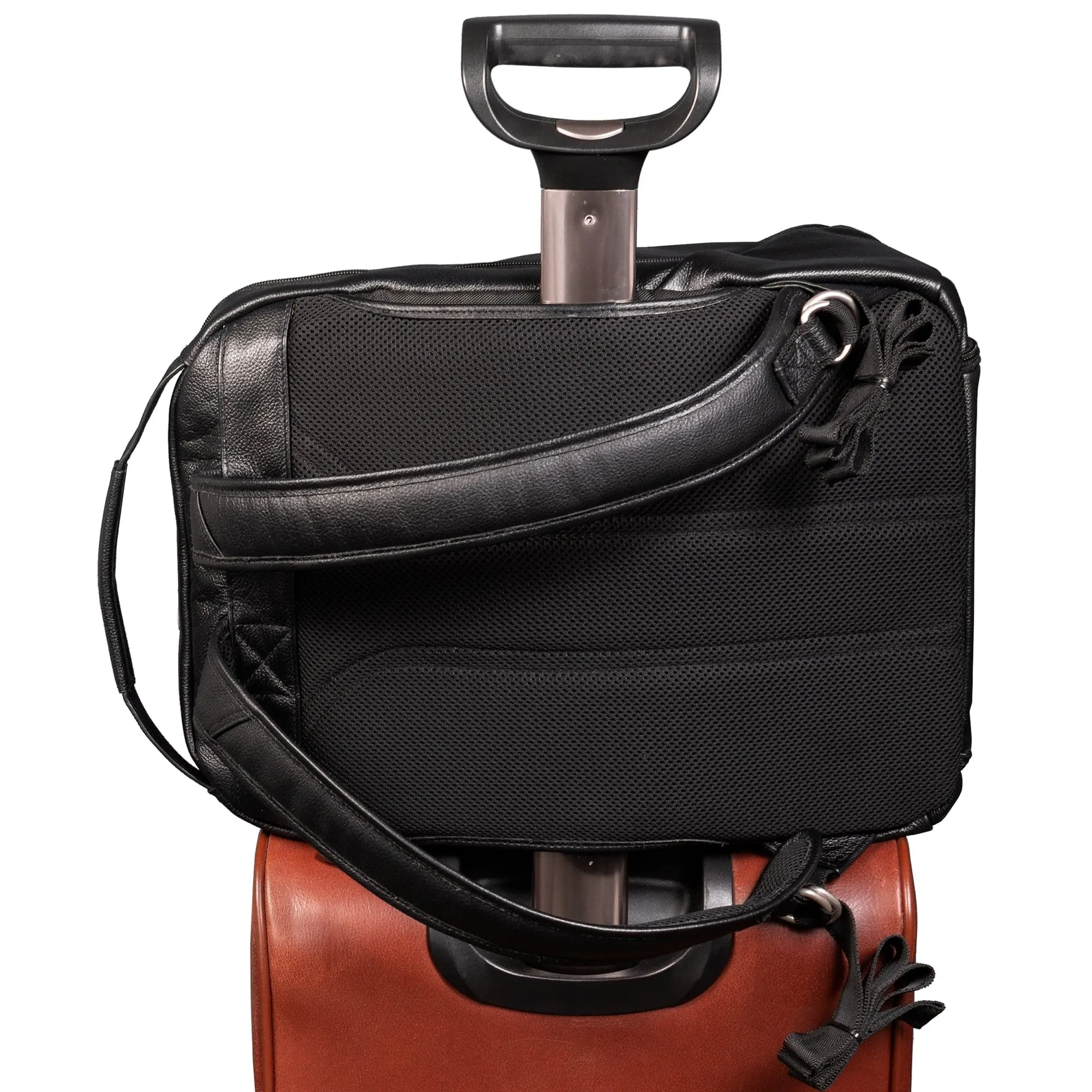McKlein U Series South Shore 17" Carry-All Laptop and Tablet Overnight Leather Backpack