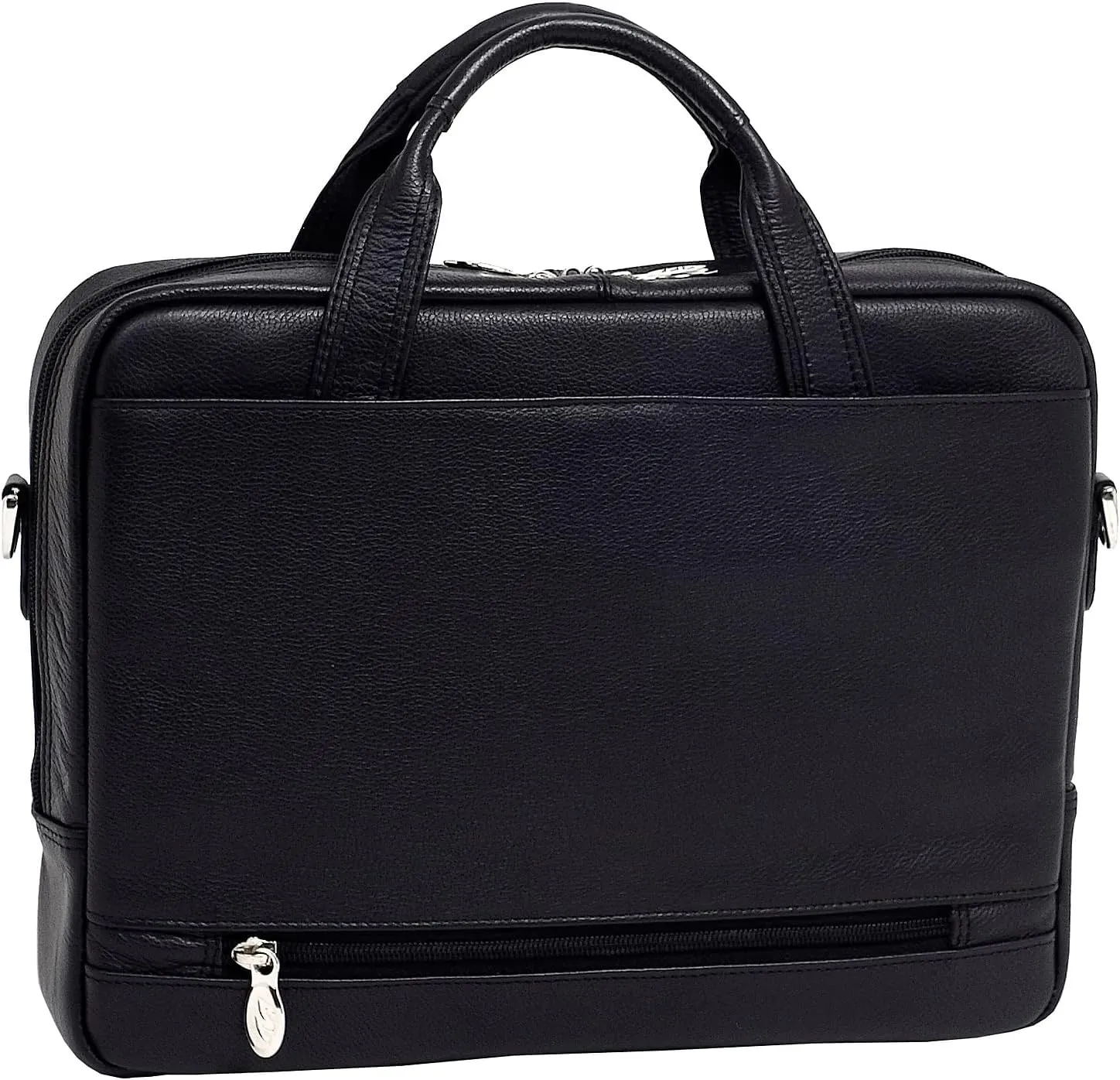 McKleinUSA S Series, Bridgeport, Pebble Grain Calfskin Leather, 17" Large Leather Laptop & Tablet Briefcase, Black (15475)