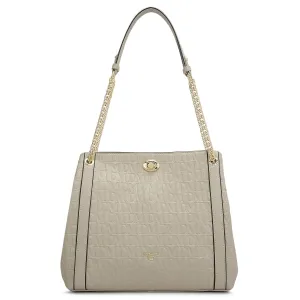 Medium Monogram Leather Hobo - Khaki