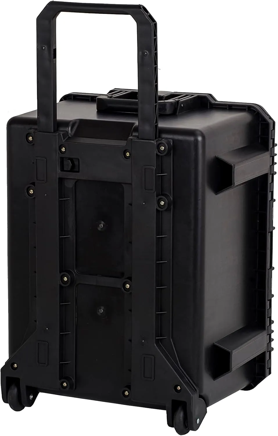 MEIJIA Portable All Weather Waterproof Rolling Hard Camera Case with Customizable Fit Foam and Wheels, 24.6"X19.7"X14.4",Elegant Black