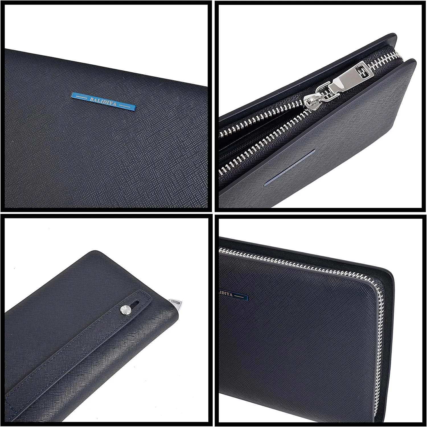 Men Clutch Bag Genuine Leather Wallet Long Purse Business Card Holder Case…
