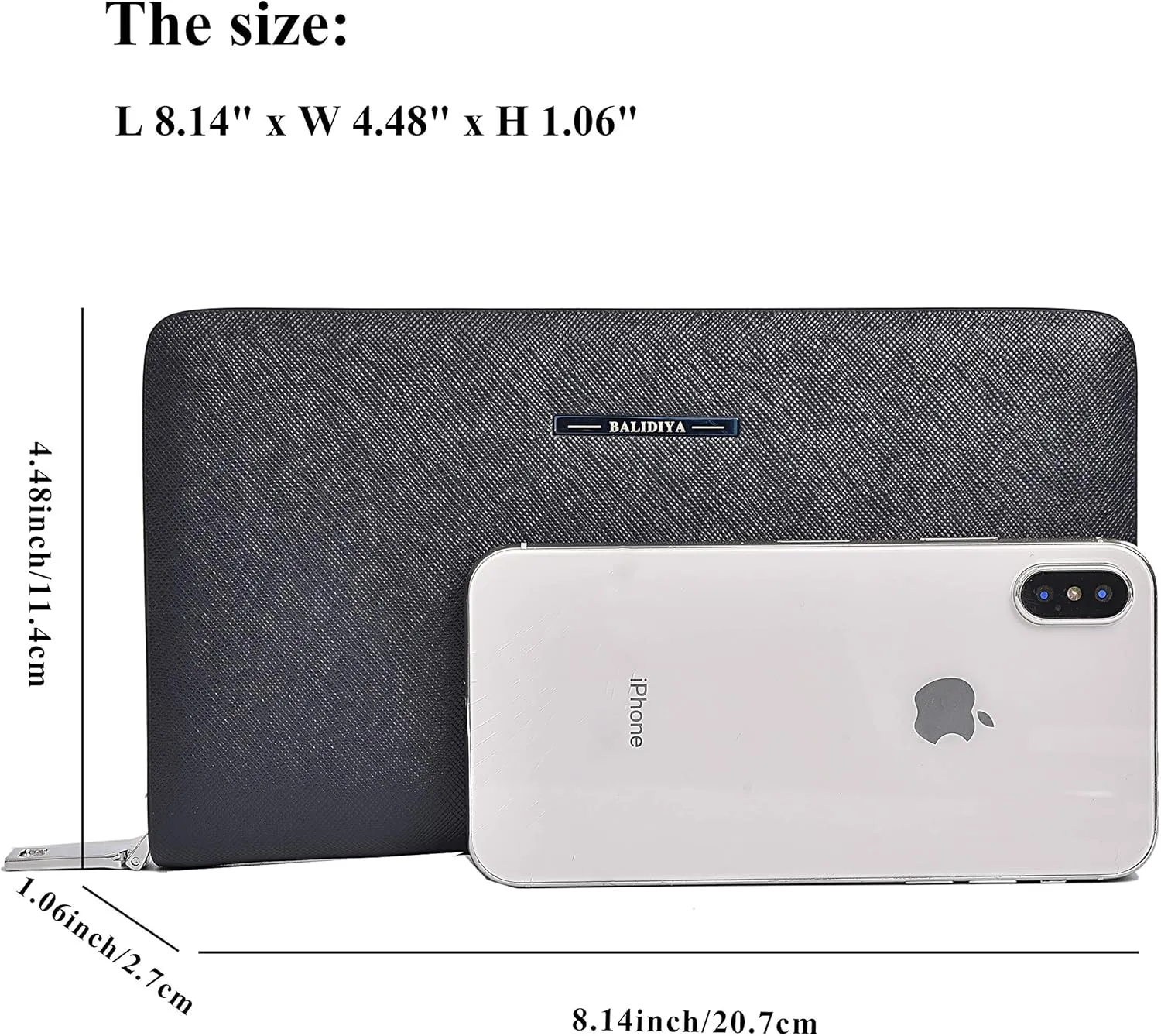 Men Clutch Bag Genuine Leather Wallet Long Purse Business Card Holder Case…