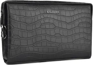 Men Clutch Bags Genuine Leather Purse Wallet Large Capacity Business Card Organizer Purse…