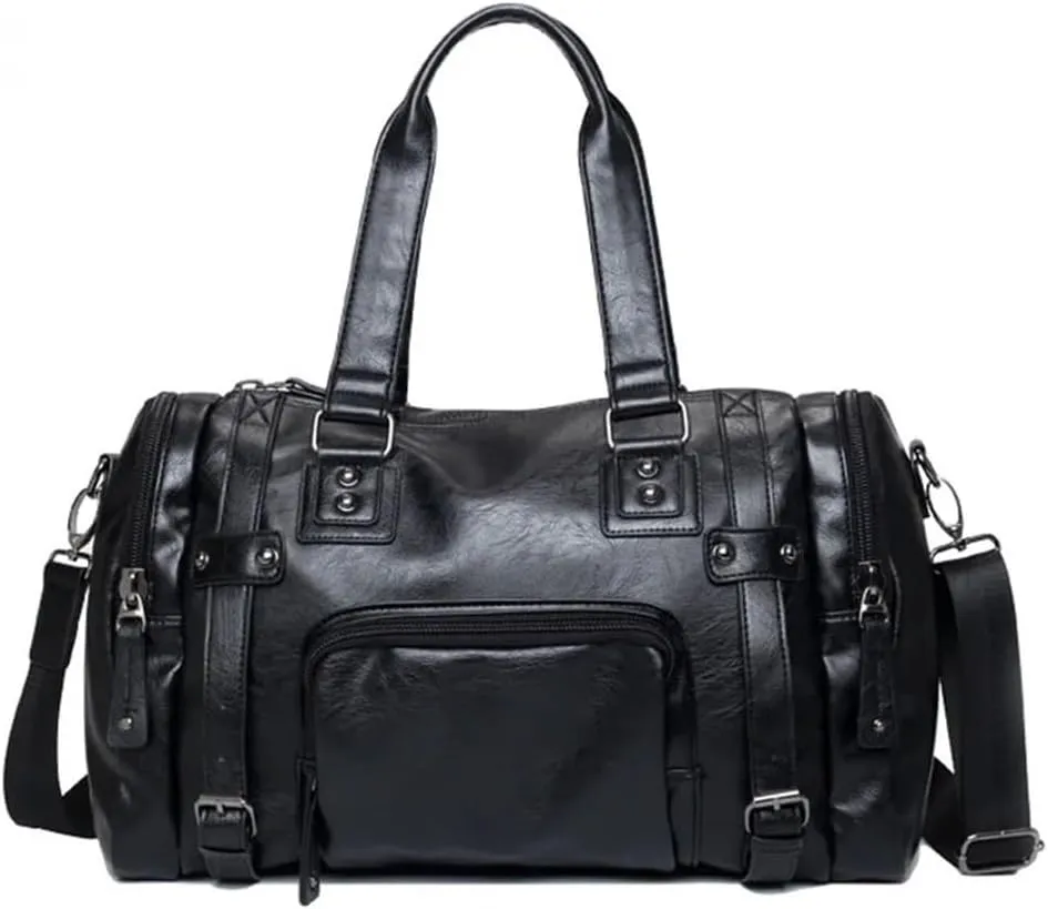 Men Leather Briefcase Travel Bag Handbag Tote Men's Business Outdoor Travel Shoulder Bag