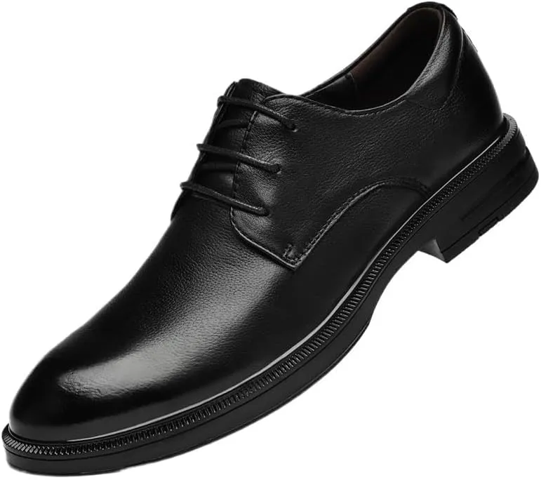Men Oxfords Men's Fashion Classic Pointed Toe Shoes Lace Up Low Top Leather Dress Brogue Tuxedo Shoes Formal Business Non Slip Elegant Wedding