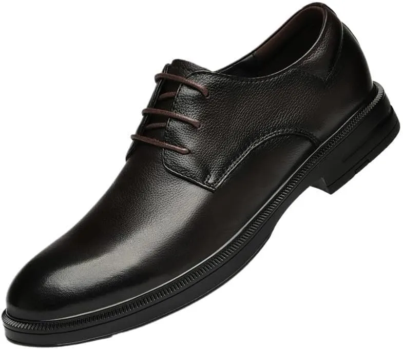 Men Oxfords Men's Fashion Classic Pointed Toe Shoes Lace Up Low Top Leather Dress Brogue Tuxedo Shoes Formal Business Non Slip Elegant Wedding