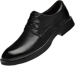 Men Oxfords Men's Fashion Classic Pointed Toe Shoes Lace Up Low Top Leather Dress Brogue Tuxedo Shoes Formal Business Non Slip Elegant Wedding