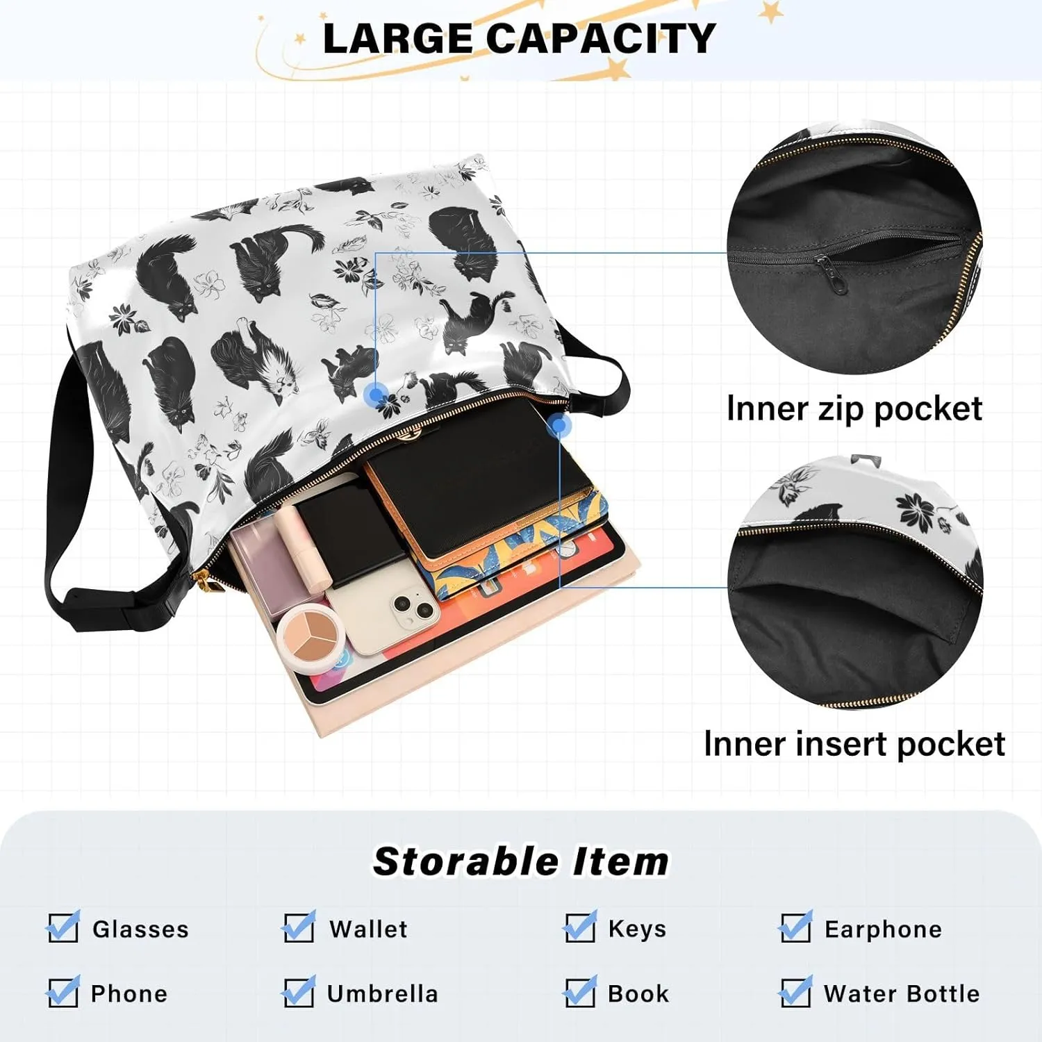 Men Purse Crossbody Beauty Womens Bags Crossbody Sport Sling Bag Chic Savannahcats Teal
