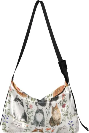 Men Purse Crossbody Beauty Womens Bags Crossbody Sport Sling Bag Chic Savannahcats Teal