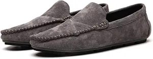 Men Suede Driving Comfort Loafers Brogue Casual Walking Flat Moccasin Business Classic Dress Boat Shoes