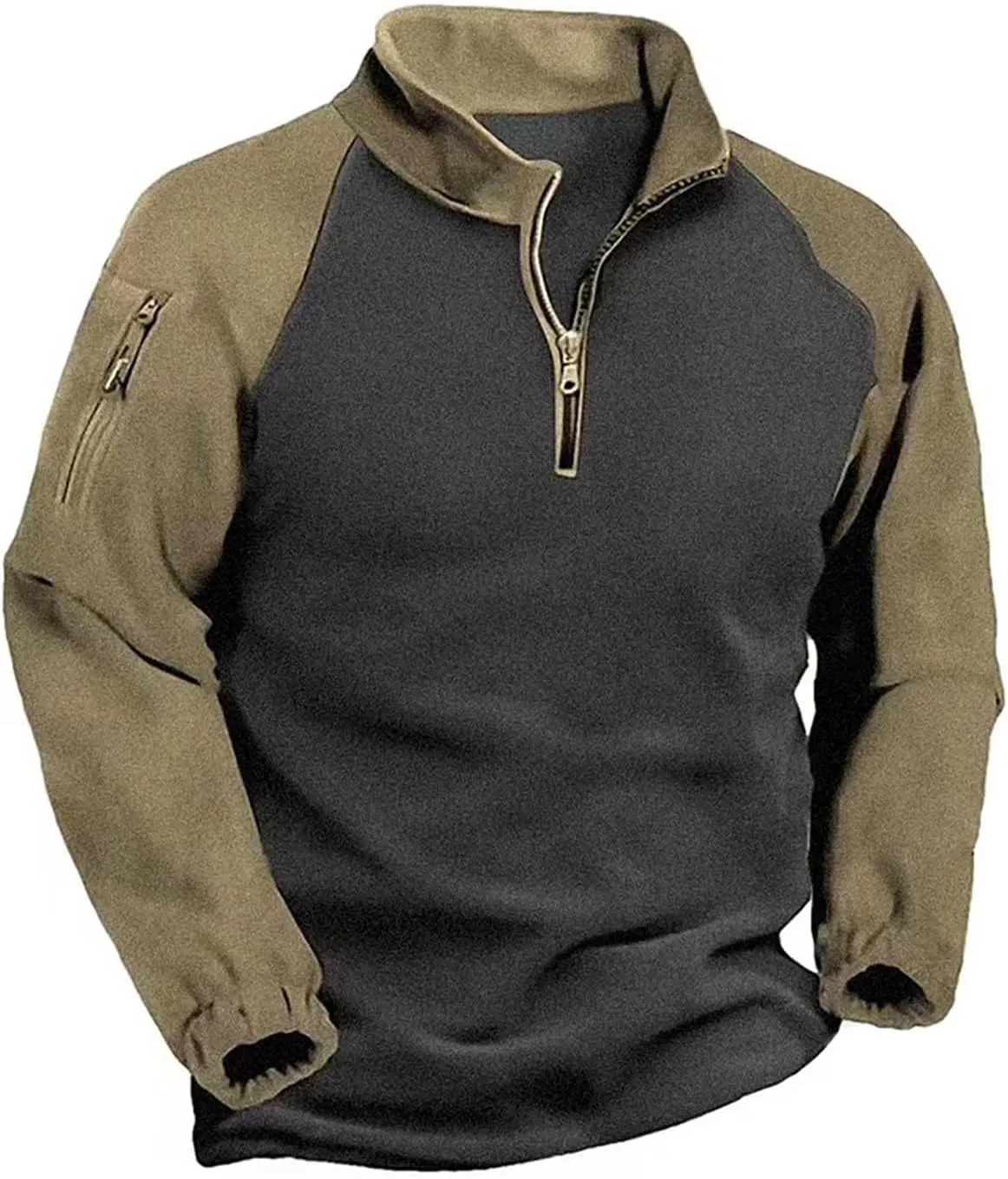 Mens 2023 Fall Winter Pullover Thermal 1/4 Zip Winter Outdoor Warm Sweater Lightweight Long Sleeve Sweatshirts