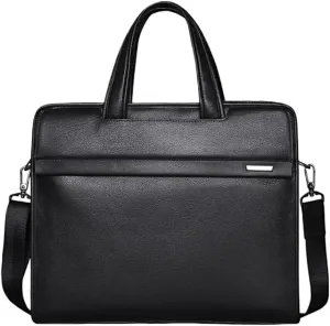 Men's Bag Leather Men's Handbag Cowhide Computer Bag 14 Inch Business Briefcase