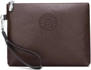 Men's Black Wristlet Envelope Clutch Bag