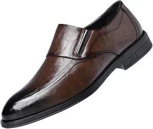 Mens Business Dress Shoes Classic Comfortable Leather British Style Oxfords Daily Casual Slip Resistant