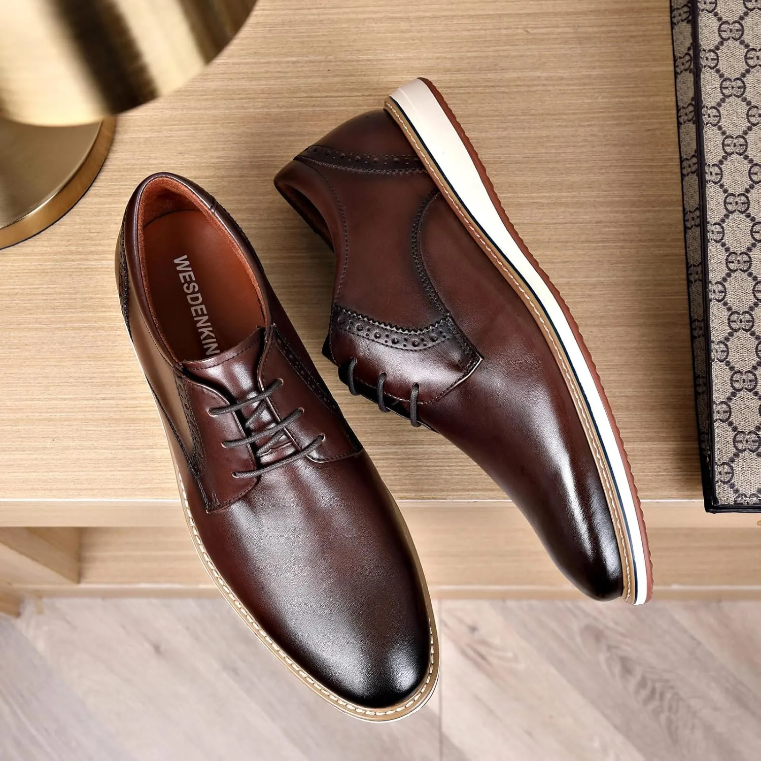 Men's Casual Dress Oxfords Shoes Business Formal Derby Sneakers