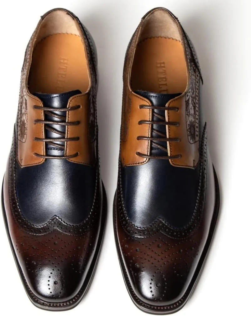 Men's Dress Oxfords Shoes Laces Up for Mens Business Formal Wedding Comfortable Shoes