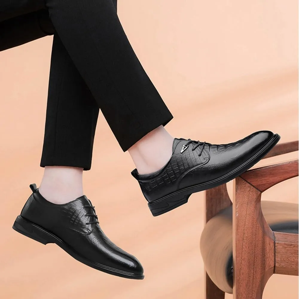 Mens Dress Sneakers Trends Non-Slip Casual Business Work Formal Office Working Leather Derby Shoes