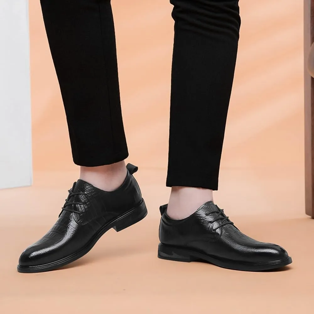 Mens Dress Sneakers Trends Non-Slip Casual Business Work Formal Office Working Leather Derby Shoes