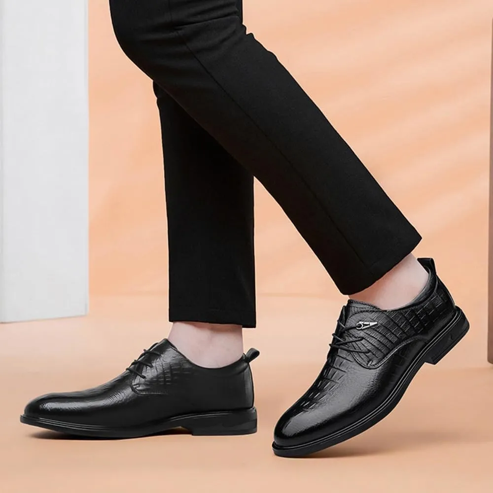 Mens Dress Sneakers Trends Non-Slip Casual Business Work Formal Office Working Leather Derby Shoes