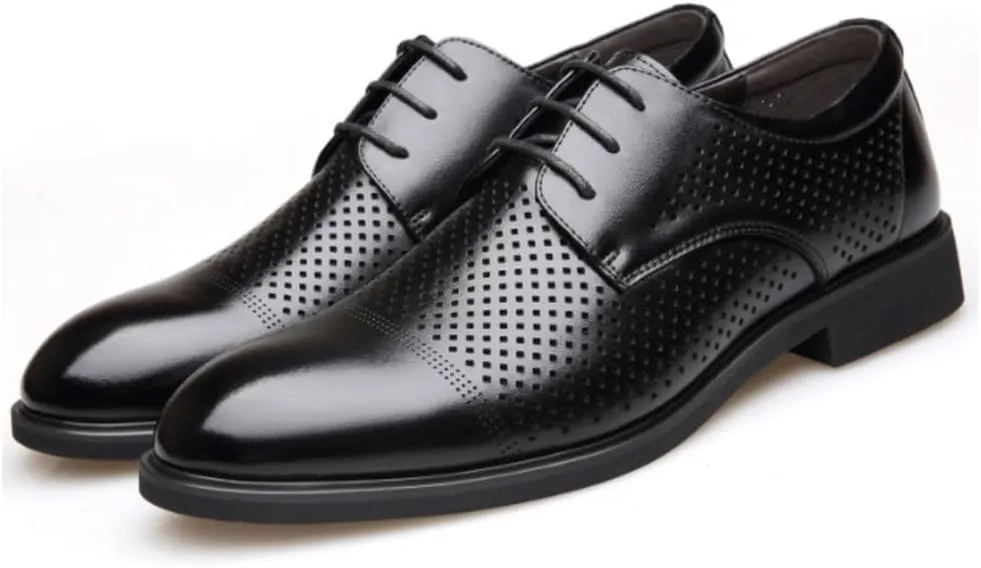 Mens Elevator Dress Shoes 6CM Height Increase Business Formal Leather British Style Wedding Suit Comfortable Shoes