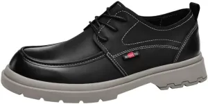 Men's Genuine Leather Low Oxford Brogue Business Shoes Retro Comfortable Business Non-Slip Softsole Walking Dress Shoes