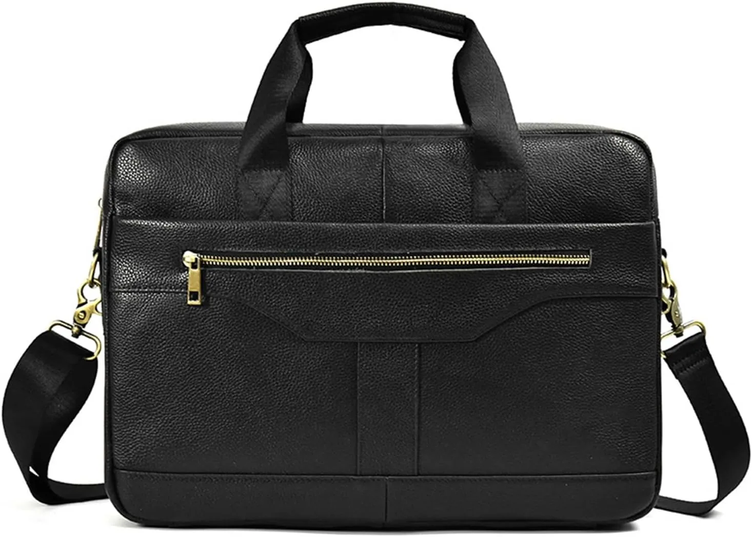 Men's Handbag Computer Bag Cowhide Single Shoulder Crossbody Bag Leather Handbag Business Trip Briefcase