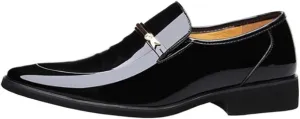 Mens Height Increasing Dress Shoes Invisible Elevator Oxfords Patent Leather Formal Taller Elevated Comfort Heels