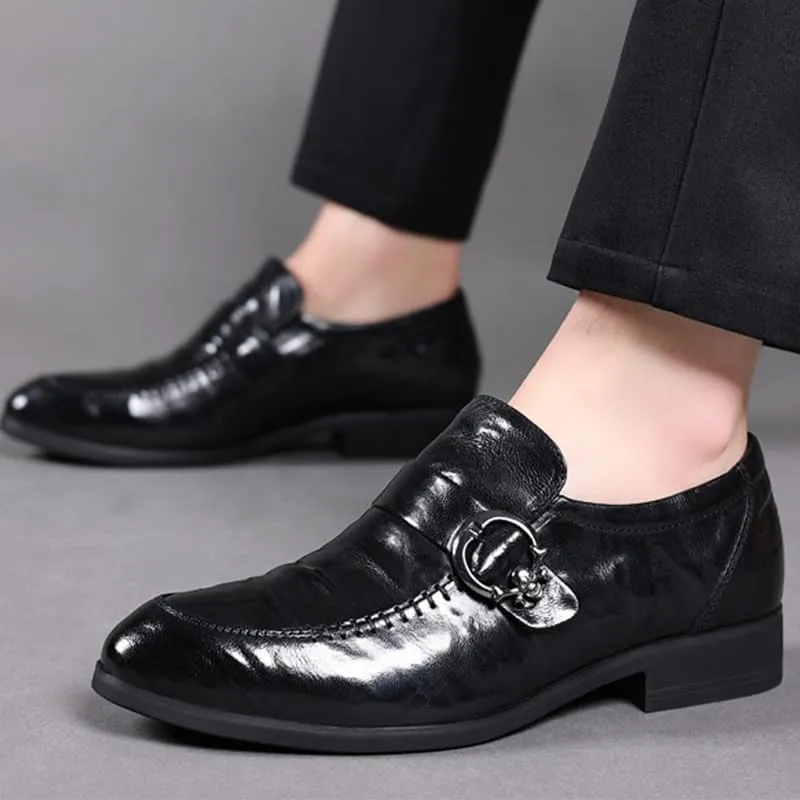 Mens Oxfords Shoes All-Day Comfort Platform Wingtip Brogue Oxfords Luxury Men's Handmade Leather Modern Classic Leather Lined Perforated Dress Oxfords Shoes