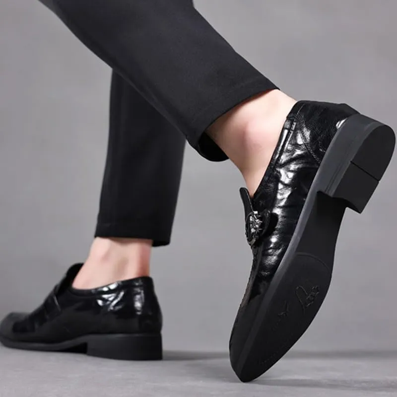 Mens Oxfords Shoes All-Day Comfort Platform Wingtip Brogue Oxfords Luxury Men's Handmade Leather Modern Classic Leather Lined Perforated Dress Oxfords Shoes