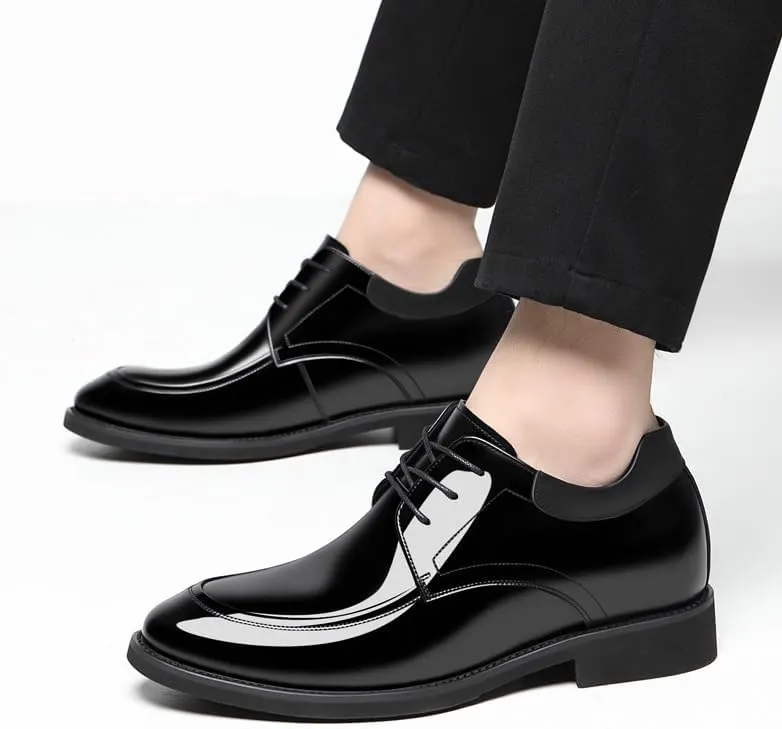 Men's Oxfords Shoes Classic Patent Lace-up Formal Brogue Shoes Comfortable Wedding Party Dress Shoes for Men(8.5)