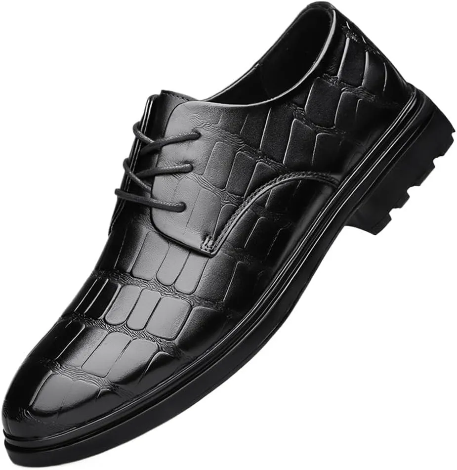 Mens Oxfords Shoes Fashion Wedding Business Wingtip Lace Up Casual Business Dress Shoes for Men