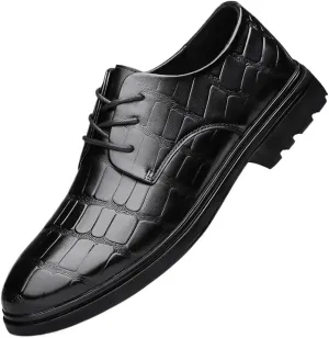 Mens Oxfords Shoes Fashion Wedding Business Wingtip Lace Up Casual Business Dress Shoes for Men