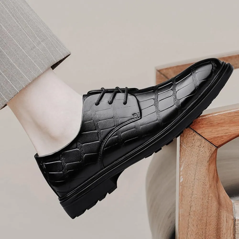 Mens Oxfords Shoes Fashion Wedding Business Wingtip Lace Up Casual Business Dress Shoes for Men