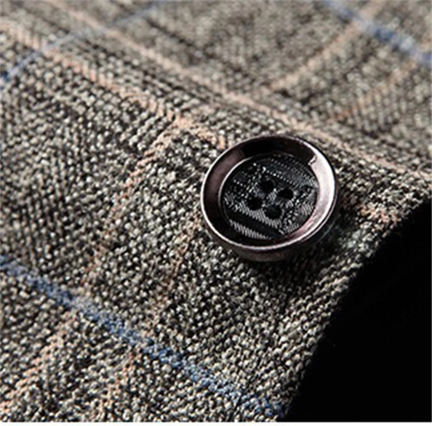 Men's Plaid Blazer Business Sports Coat Slim Fit Plaid Suit Jackets Blazer for Wedding Party