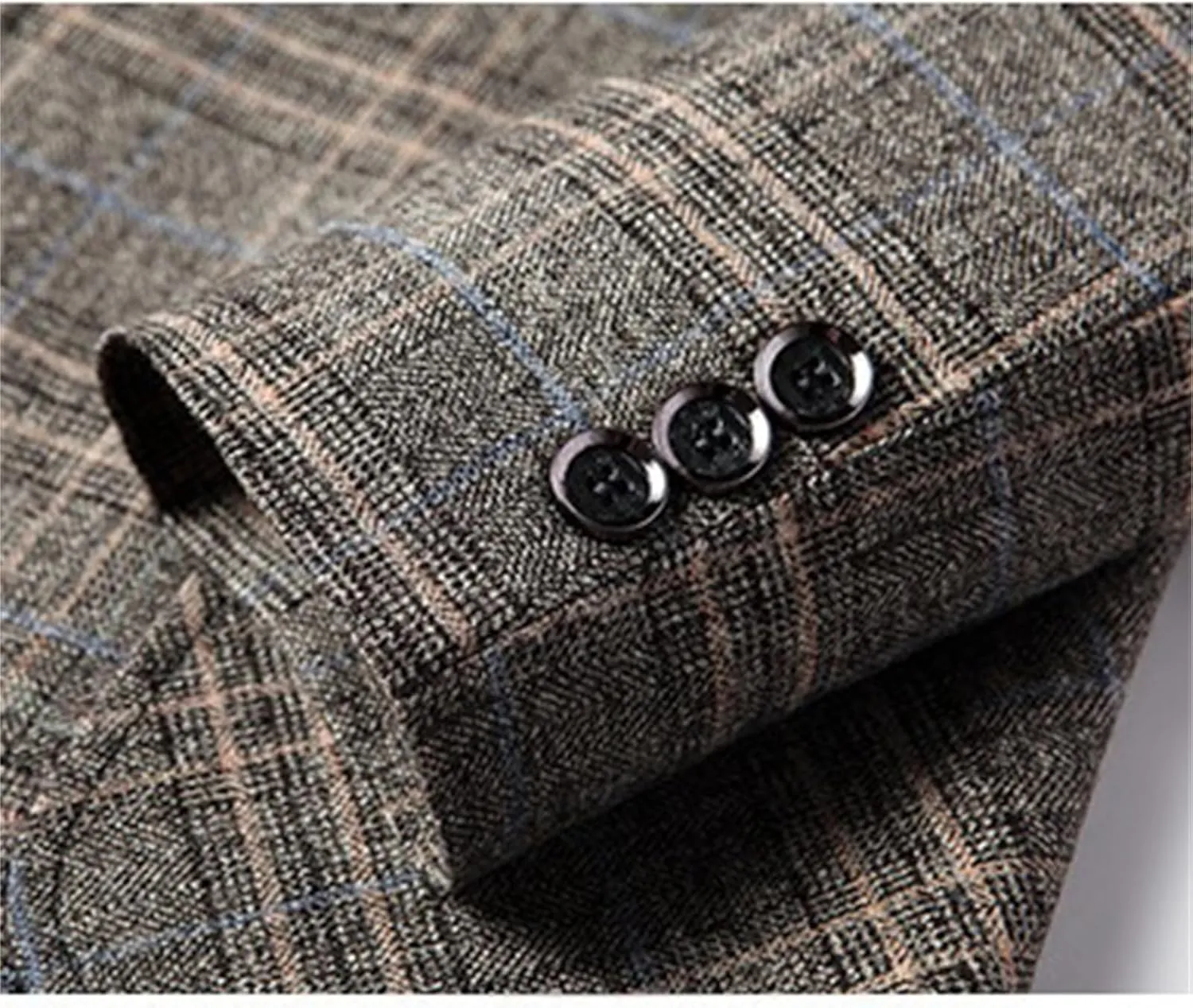 Men's Plaid Blazer Business Sports Coat Slim Fit Plaid Suit Jackets Blazer for Wedding Party