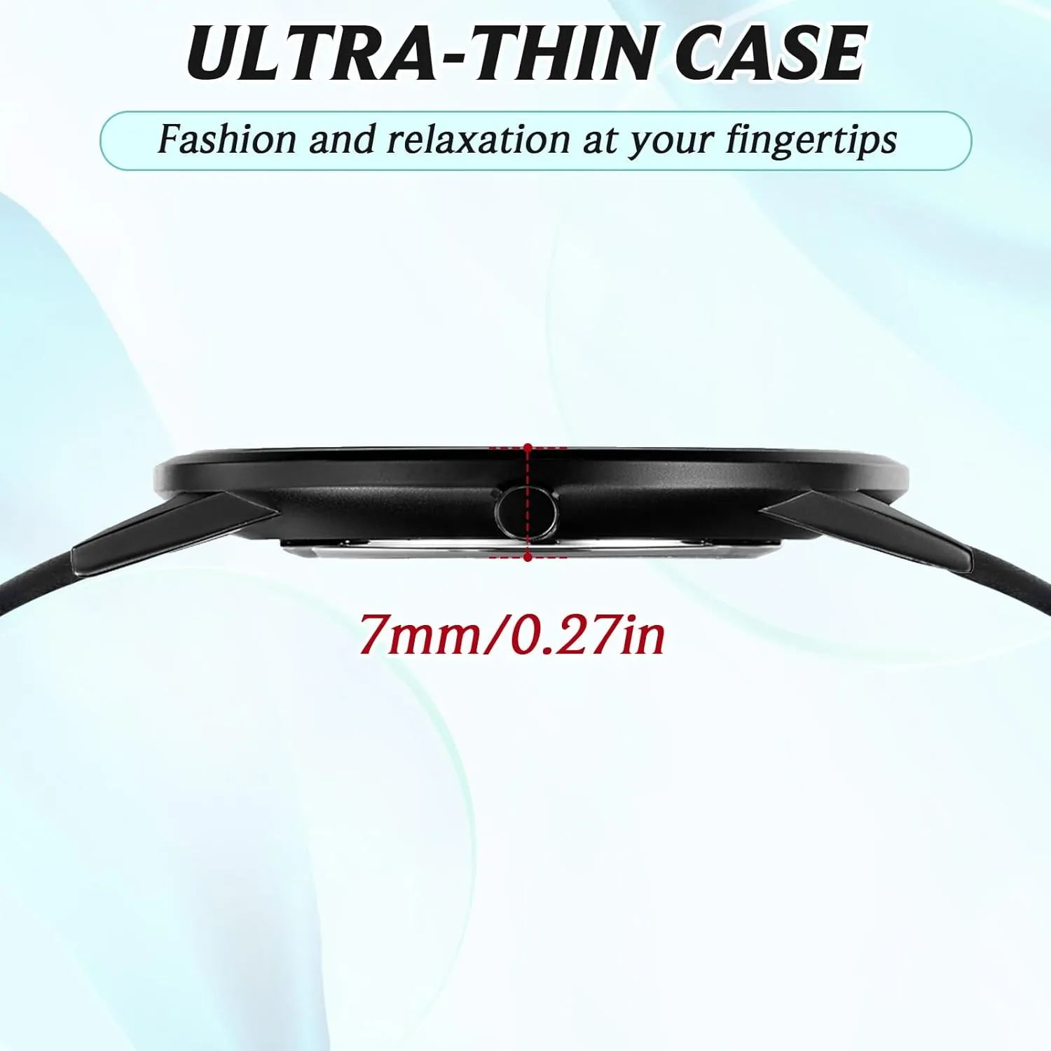 Mens Watches Ultra-Thin Minimalist Waterproof-Fashion Wrist Watch for Men Unisex Dress with Leather Band