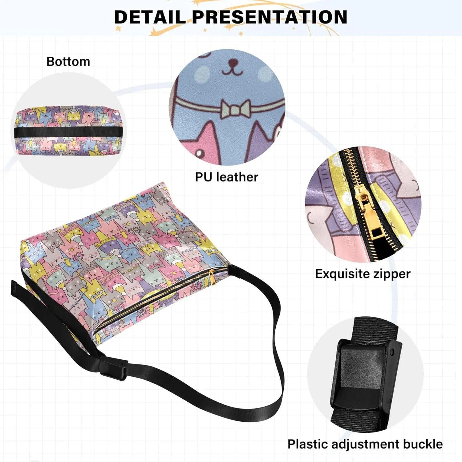 Merry Christmas Lights Santas PU Leather Women Bag Hobo Large Crossbody Bags Animal Print Crossbody Hobo Purse