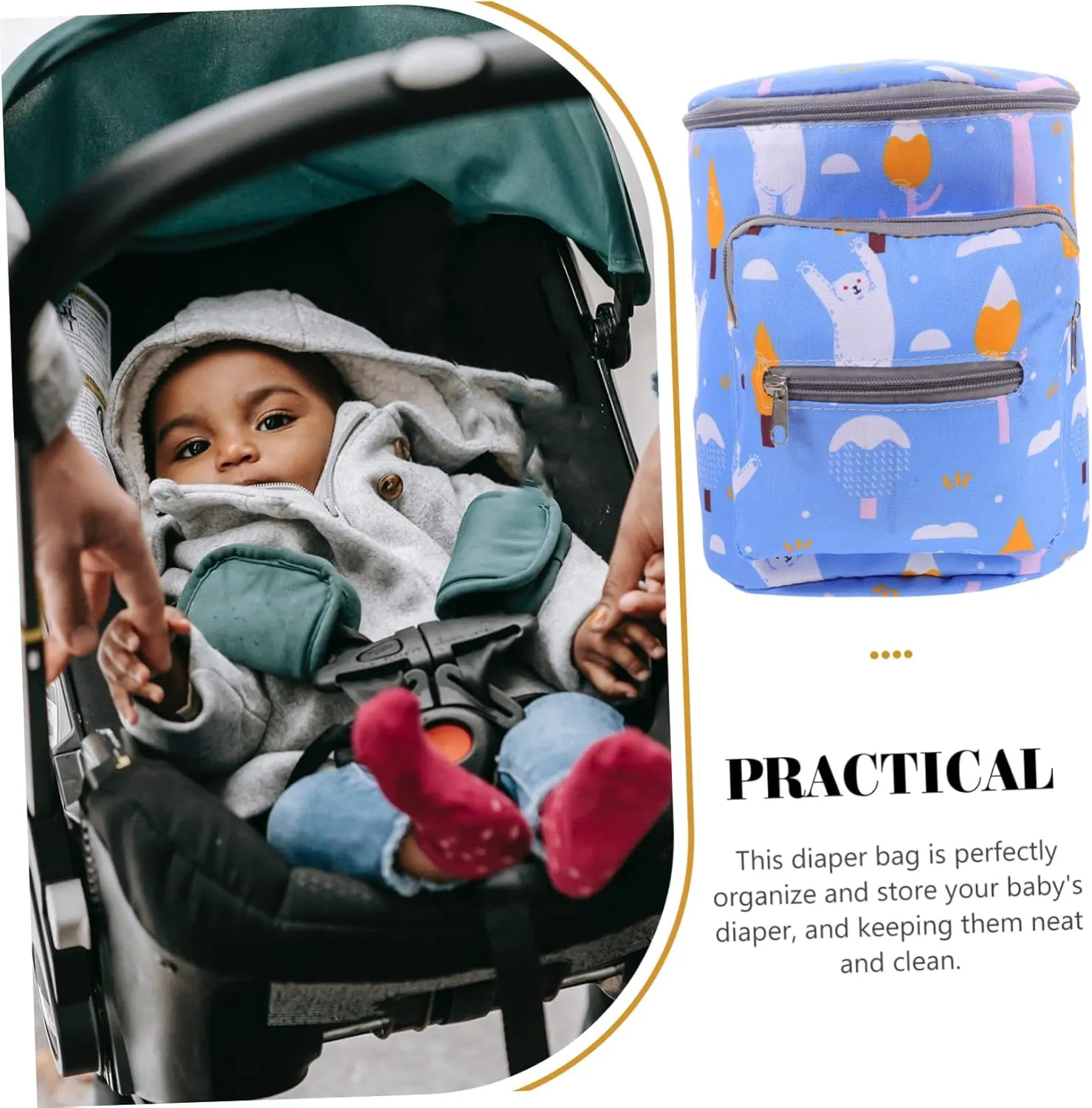 MERRYHAPY Infant Items Pouch Mother and Baby Duffel Bag Duffel Bag for Travel with Insulated Breast Milk Cooler Backpack, Diaper Backpack