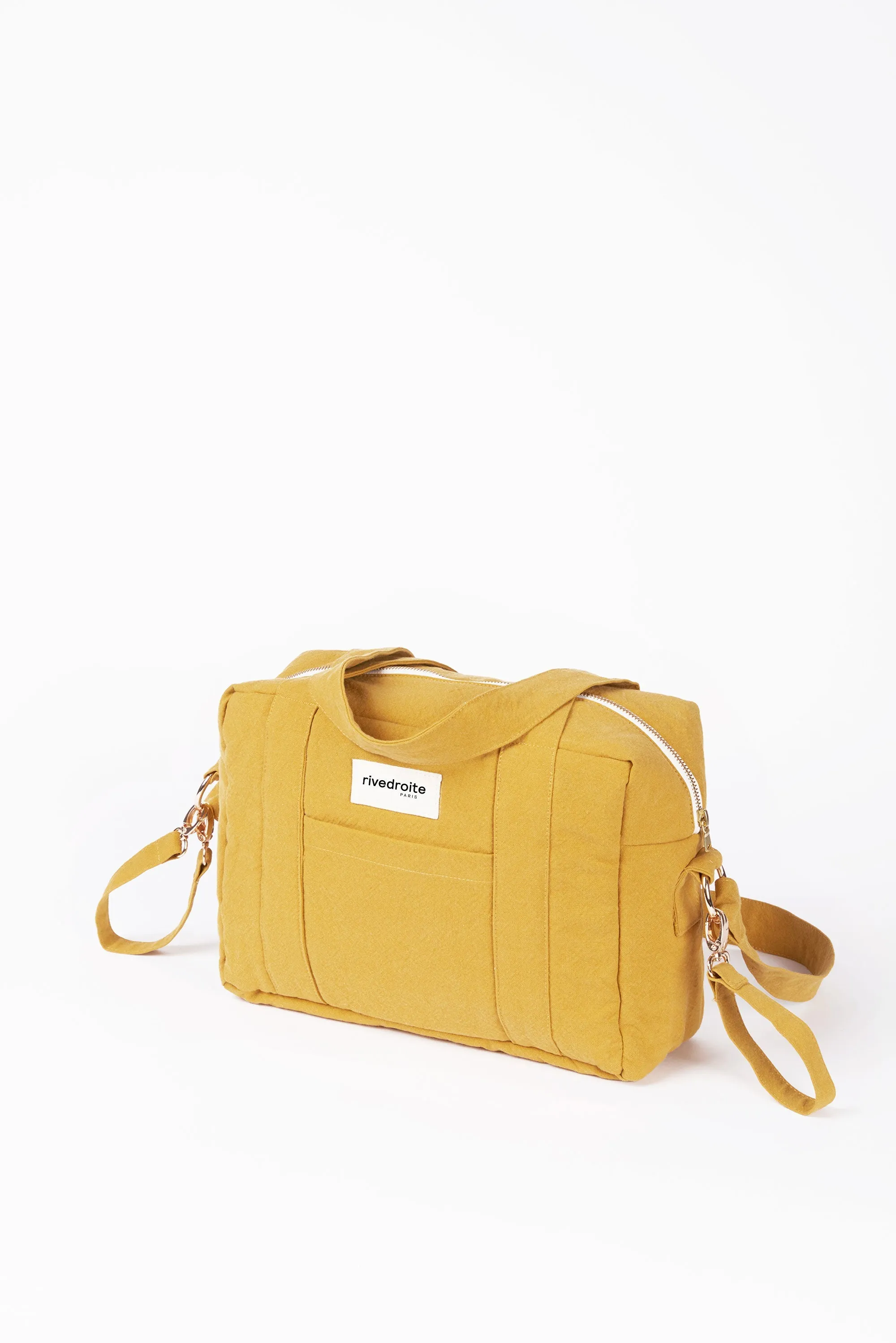 Mini Darcy the anti diaper bag - Recycled cotton Mustard