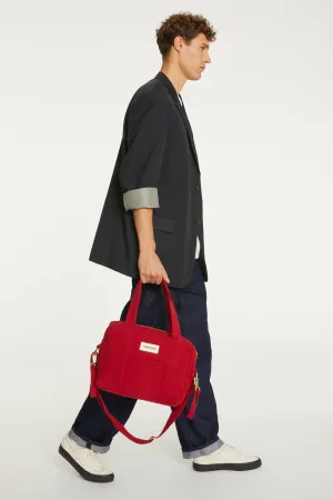 Mini Darcy the anti diaper bag - Recycled cotton Vibrant Red