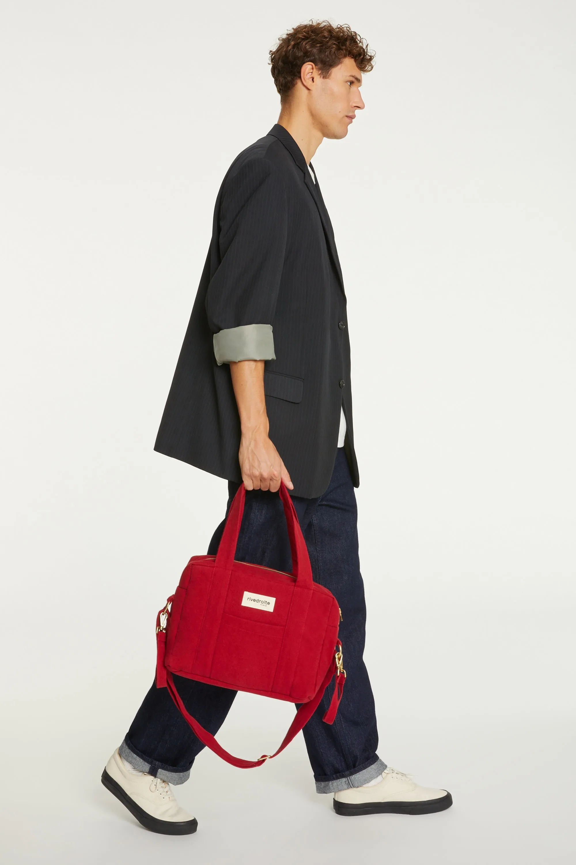 Mini Darcy the anti diaper bag - Recycled cotton Vibrant Red