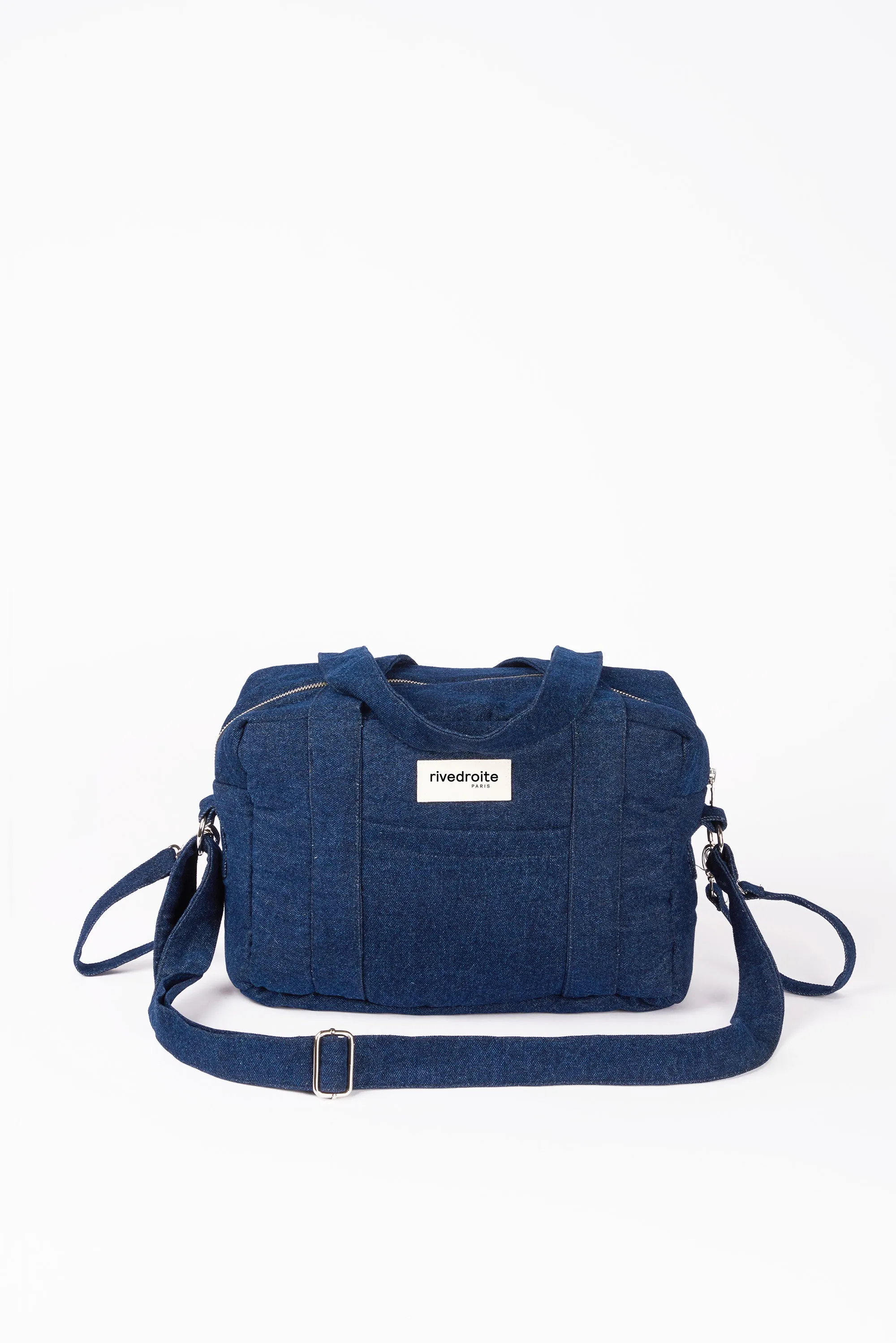 Mini Darcy the anti diaper bag - Upcycled Raw Denim