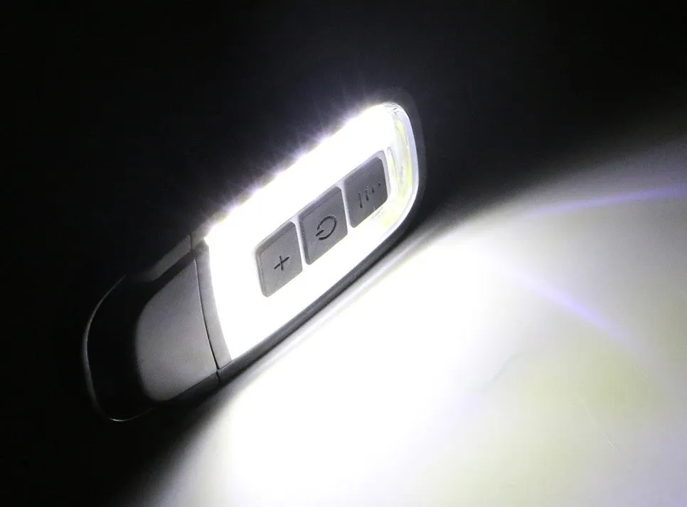 Mini LED Flashlight USB Rechargeable COBTorch 3 Modes Pocket White Red Lighting