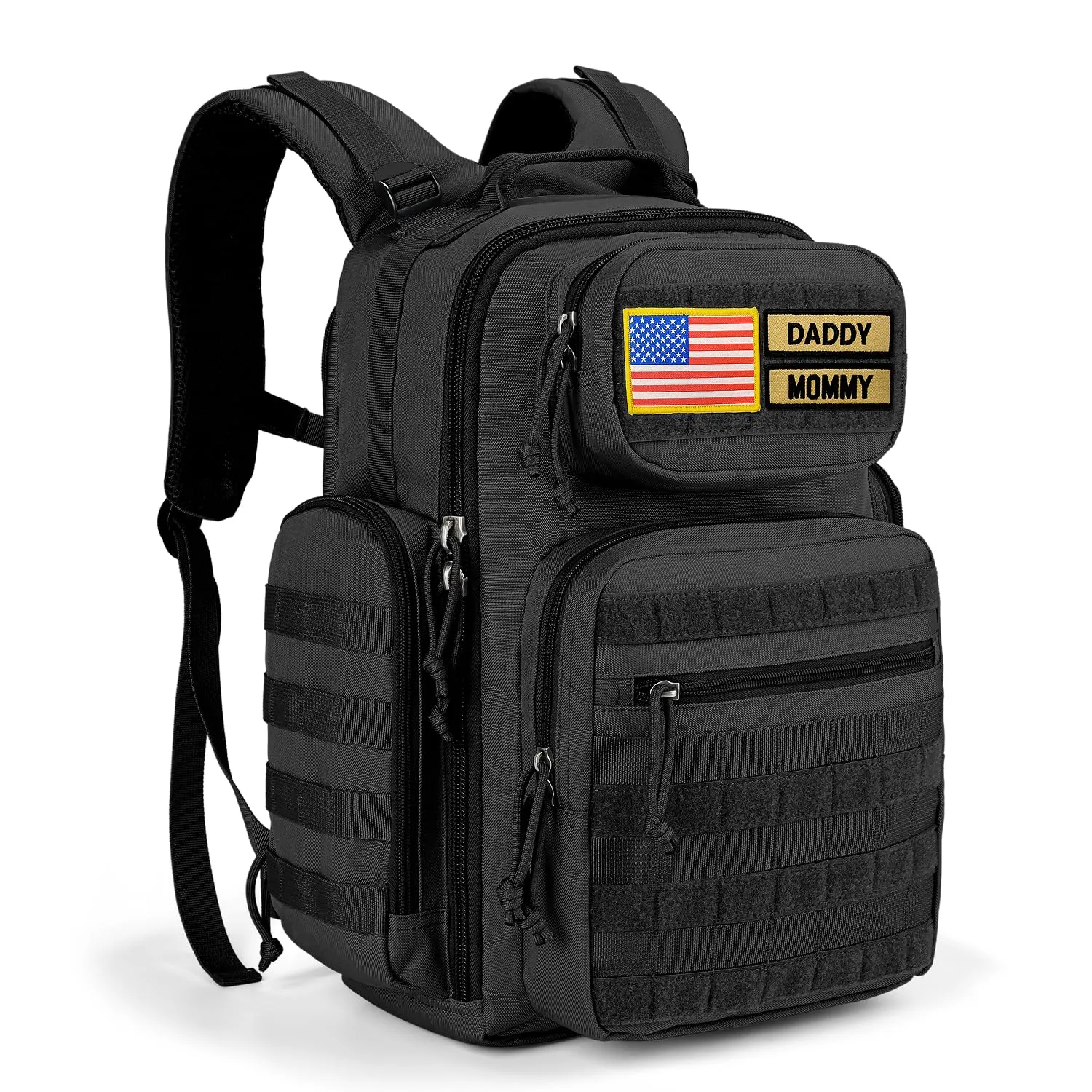 MIRACOL Mens Tactical Diaper Backpack: Waterproof Military-Grade 900D Polyester with MOLLE Webbing - Insulated Pockets for Active Dads – Baby Gear for Hiking Camping Travel