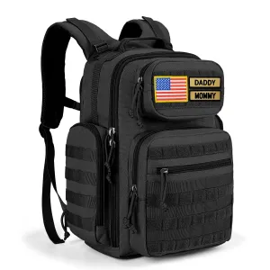 MIRACOL Mens Tactical Diaper Backpack: Waterproof Military-Grade 900D Polyester with MOLLE Webbing - Insulated Pockets for Active Dads – Baby Gear for Hiking Camping Travel